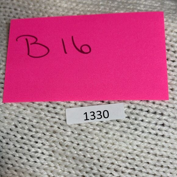 Vintage Cream Mock Neck Cottage Core Coastal Grandmother Sweater Sz Large - Picture 6 of 6